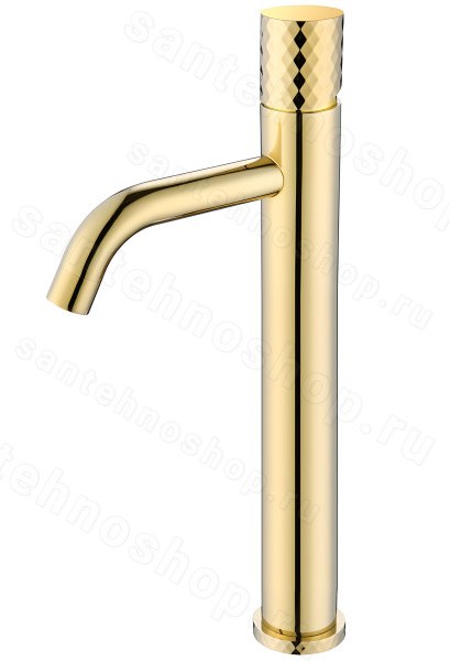 Смеситель для раковины Boheme Stick 122-GG, золото