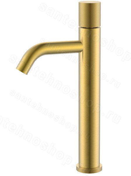 Смеситель для раковины Boheme Stick 122-MG.2, матовое золото