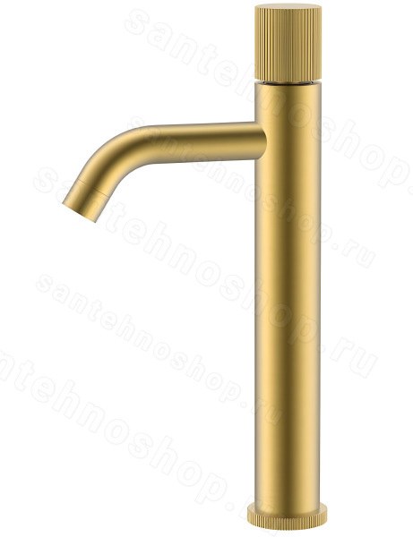 Смеситель для раковины Boheme Stick 122-MG.3, матовое золото
