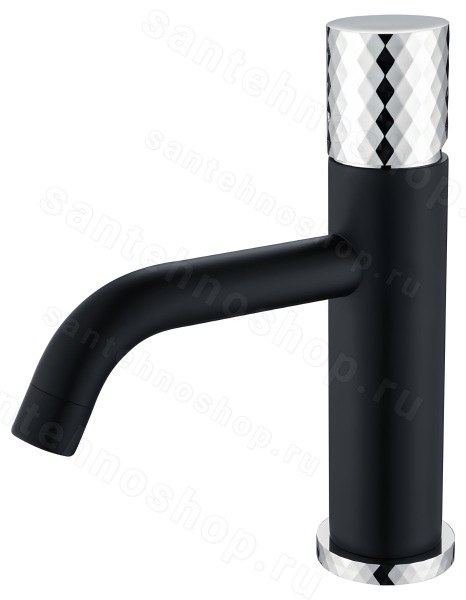 Смеситель для раковины Boheme Stick 121-BCR, черный матовый