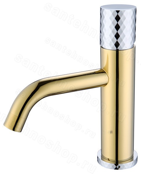 Смеситель для раковины Boheme Stick 121-GCR, золото