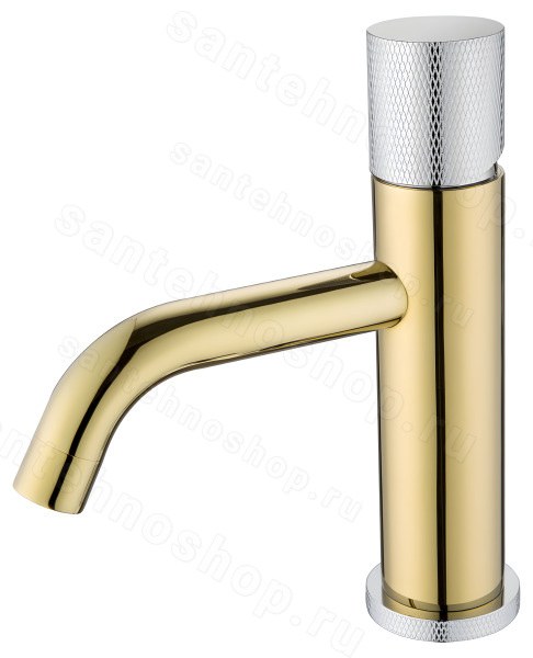 Смеситель для раковины Boheme Stick 121-GCR.2, золото