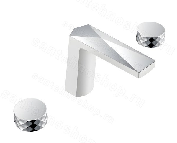 Смеситель для раковины Boheme Venturo 150-WCR-DIAMOND, белый матовый