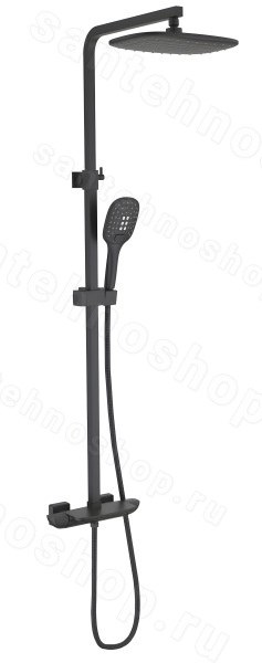 Душевая система Timo Helmi SX-1170/03 с изливом, черная матовая