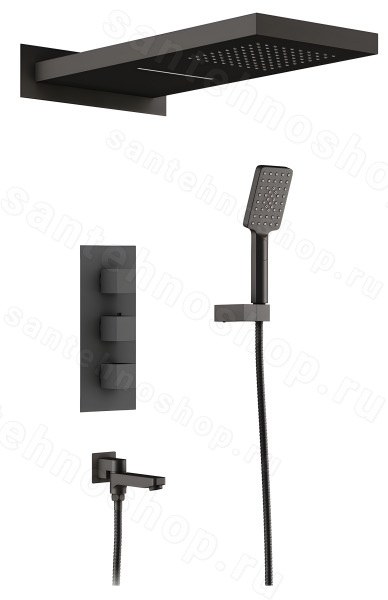 Душевая система Timo Petruma SX-5079/03SM, черная матовая