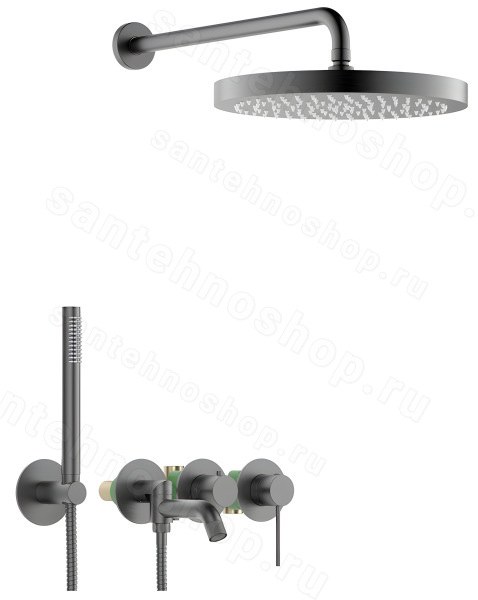 Душевая система Timo Saona SX-2348/18SM с изливом, черное золото