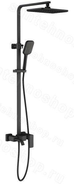 Душевая система Timo Selene SX-1013/03  с изливом, черная матовая