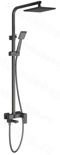 Душевая система Timo Selene SX-2013/03 с изливом, черная матовая