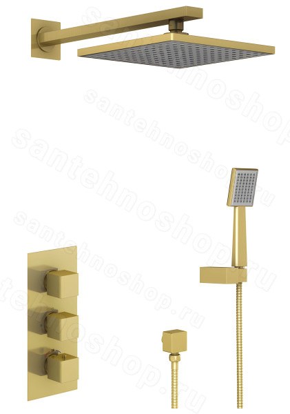 Душевая система Timo Tetra-Thermo SX-0179/17SM, матовое золото