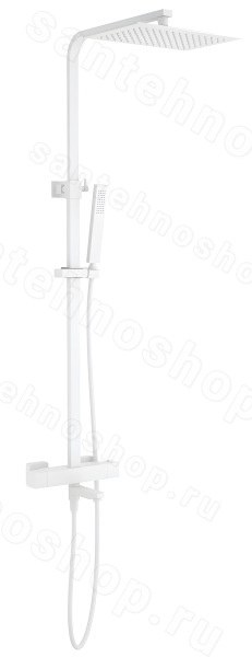 Душевая система Timo Tetra-Thermo SX-0169/16 с изливом, белая матовая
