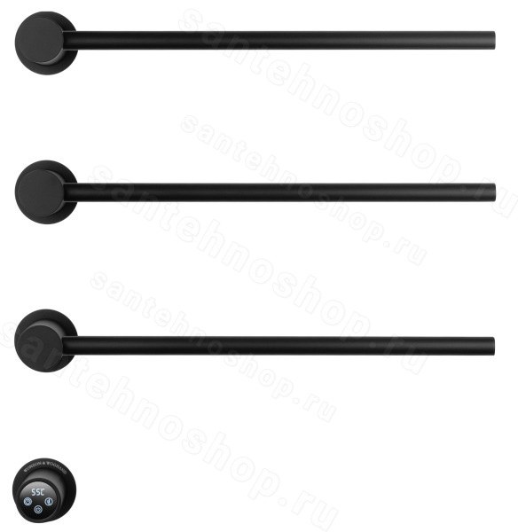 Полотенцесушитель электрический Wonzon&amp;Woghand Hamburg WW-AL313-MB 47x51