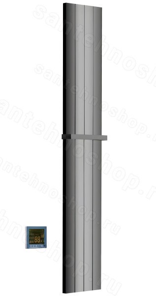 Полотенцесушитель электрический Boheme Flat 725-SGM 25x150, оружейная сталь