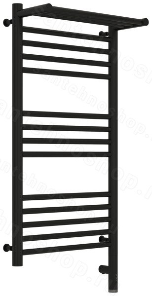 Полотенцесушитель электрический Сунержа Богема 3.0 R с полкой 40x80, черный матовый