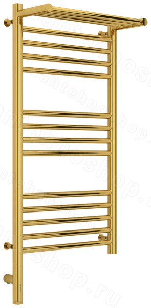 Полотенцесушитель электрический Сунержа Богема 3.0 L с полкой 40x80, золото