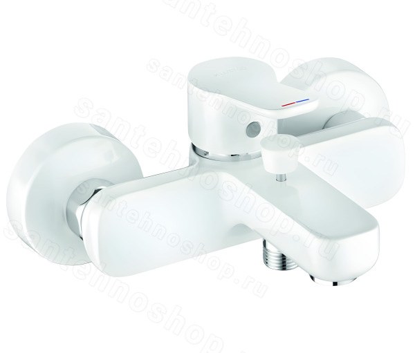 Смеситель для ванны Kludi Pure&Easy 376819165, белый матовый