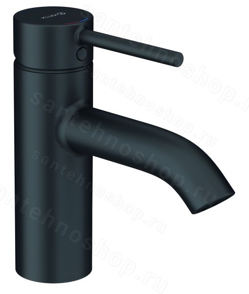 Смеситель для раковины Kludi Bozz 382663976, черный матовый с донным клапаном, черный матовый