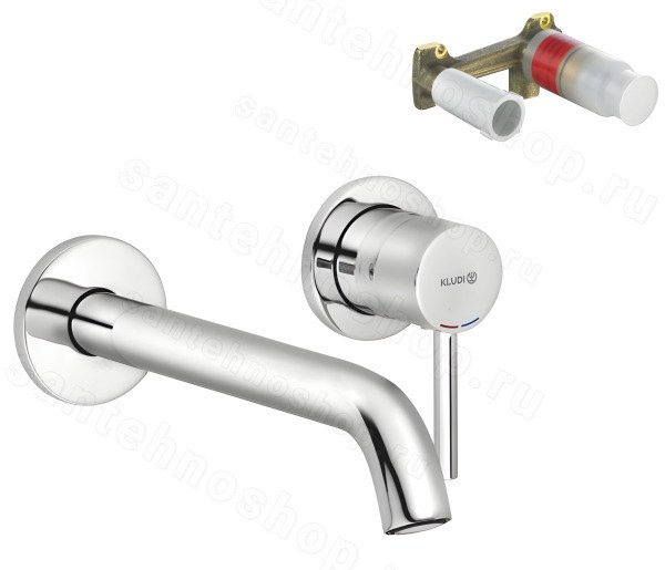 Смеситель для раковины Kludi Bozz Set 382450576S, хром встраиваемый, хром