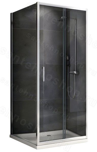 Душевой уголок Abber Schwarzer Diamant AG301005-S1005 100x100 100x100, профиль хром