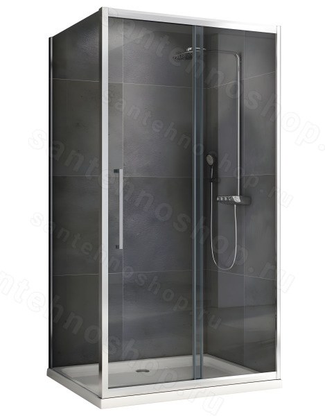 Душевой уголок Abber Schwarzer Diamant AG30100H-S100 100x100 100x100, профиль хром