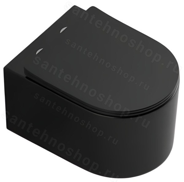 Подвесной унитаз Ceruttispa Tanaro Aria MB CT9238, черный с сиденьем