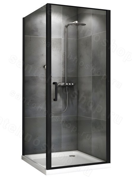 Душевой уголок Abber Sonnenstrand AG04100B-S100B 100x100 профиль черный 100x100, профиль черный