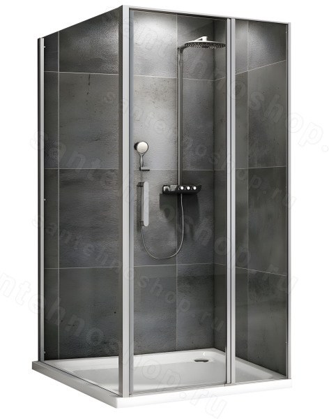 Душевой уголок Abber Sonnenstrand AG04100S-S100 100x100, профиль хром 100x100, профиль хром