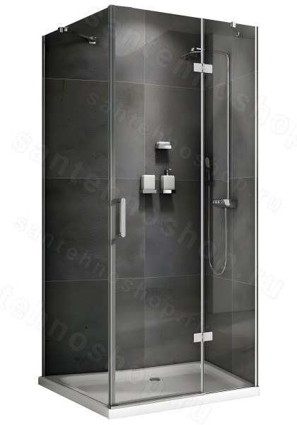 Душевой уголок Abber Zart AG08100-S101 100x100, профиль хром 100x100, профиль хром