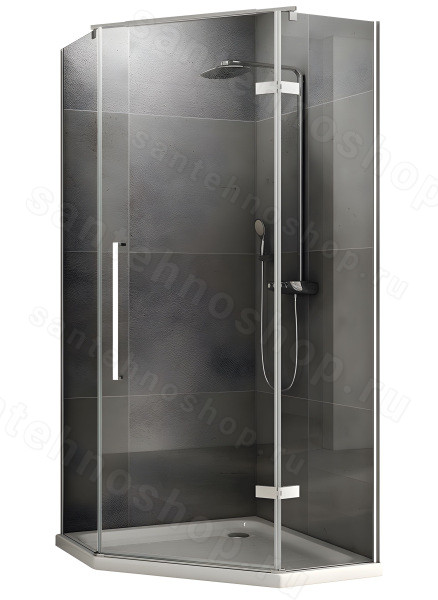 Душевой уголок Abber Ewiges Wasser AG05090 90x90, профиль хром 90x90, профиль хром