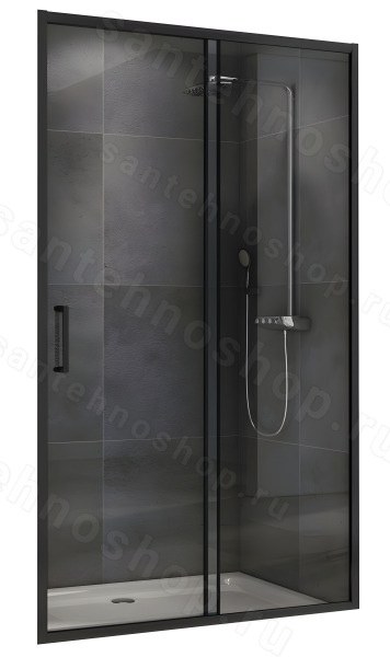 Душевая дверь Abber Schwarzer Diamant AG30100B5 100x190, профиль хром 100x190, профиль черный