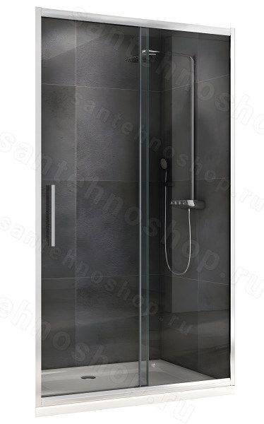 Душевая дверь Abber Schwarzer Diamant AG30120H 120x195,профиль хром 120x195, профиль хром