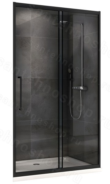 Душевая дверь Abber Schwarzer Diamant AG30120B 120x195 профиль черный 120x195, профиль черный