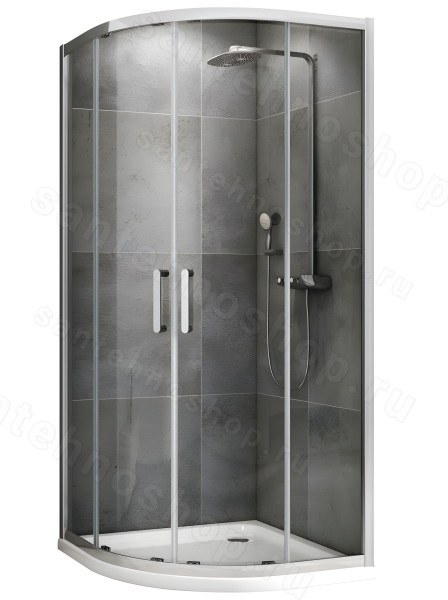 Душевой уголок Abber Schwarzer Diamant AG01090 90x90, профиль хром 90x90, профиль хром