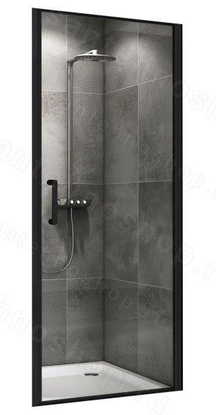 Душевая дверь Abber Sonnenstrand AG04090B 90x195, профиль черный 90x195, профиль черный
