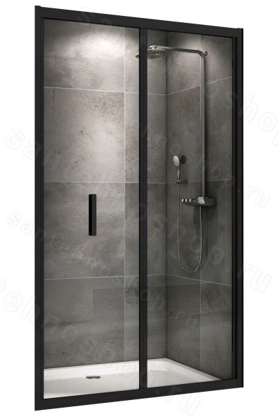 Душевая дверь Abber Sonnenstrand AG07090B 90x195, профиль черный 90x195, профиль черный