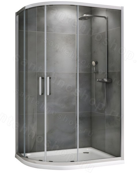 Душевой уголок Abber Schwarzer Diamant AG01129 120x90, профиль хром 120x90, профиль хром