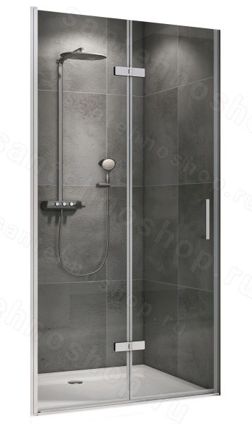 Душевая дверь Abber Zart AG08090P 90x195, профиль хром 90x195, профиль хром