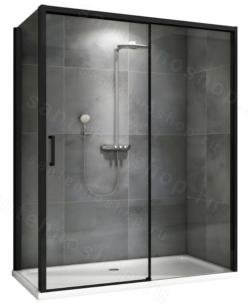 Душевой уголок Abber Komfort AG93150B-S102B 150x100, профиль черный 150x100, профиль черный