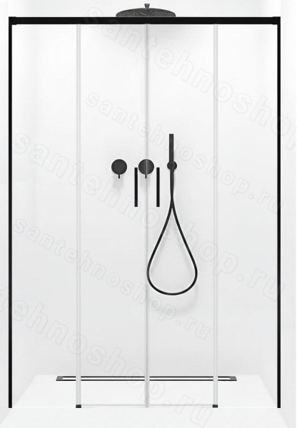 Душевая дверь Radaway Idea Black DWD 170, профиль черный, профиль черный
