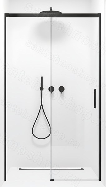 Душевая дверь Radaway Idea Black DWJ 140 L, профиль черный, профиль черный