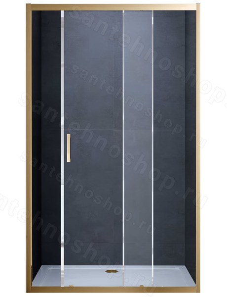 Душевая дверь Vincea Alpha VDS-3AL130CLG 130x195 130x195, профиль брашированное золото