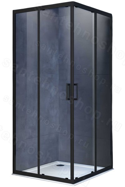 Душевой уголок Vincea Alpha VSS-3AL900CLB 90x90, профиль черный 90x90, профиль черный