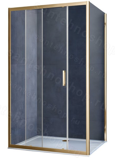 Душевой уголок Vincea Alpha VSR-3AL9013CLG 130x90, профиль золото 130x90, профиль брашированное золото