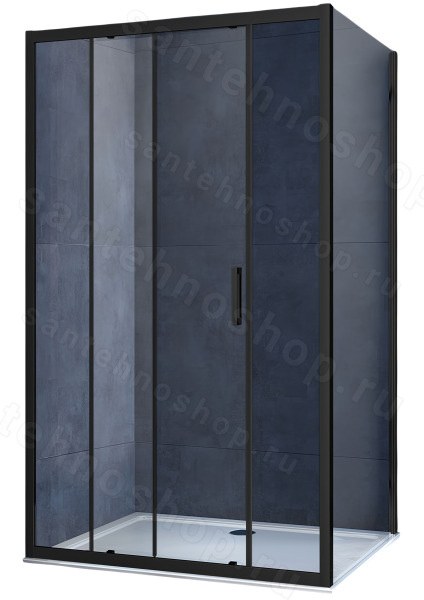 Душевой уголок Vincea Alpha VSR-3AL9011CLB 110x90, профиль черный 110x90, профиль черный