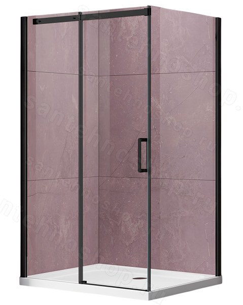 Душевой уголок Vincea Dice VSR-4D8013CLB 130x80, профиль черный 130x80, профиль черный