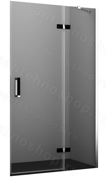 Душевая дверь WasserKraft Aller 10H05RB Black Matt 120x200, профиль хром