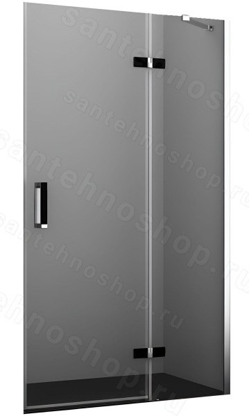 Душевая дверь WasserKraft Aller Black 10H05RB 120x200, профиль хром