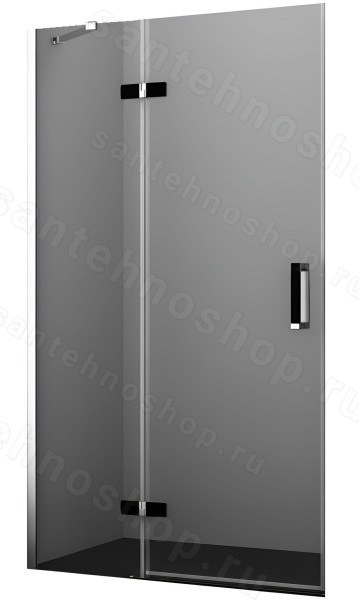 Душевая дверь WasserKraft Aller 10H05LB Black Matt 120x200, профиль хром