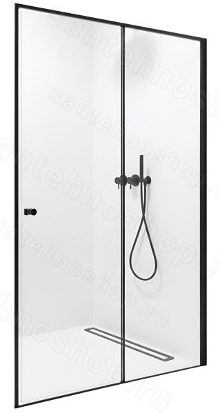 Душевая дверь WasserKraft Dill 61S05 120x200, профиль черный
