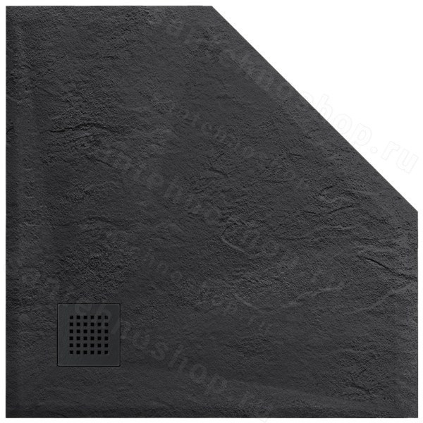 Душевой поддон Vincea VST-4SP1010A 100x100 из искусственного камня 100x100 из искусственного камня, антрацит