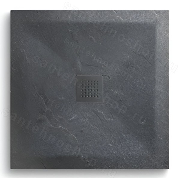 Душевой поддон Vincea VST-4SR1010A 100x100 из искусственного камня 100x100 из искусственного камня, антрацит
